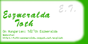 eszmeralda toth business card